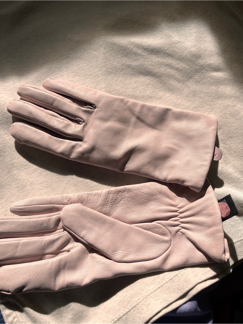 Source Unknown Women’s Leather Gloves - Pale Pink